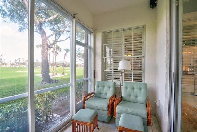 view of sunroom