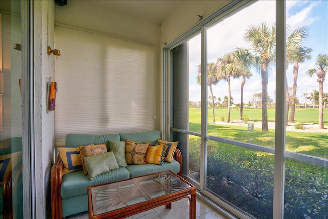 view of sunroom