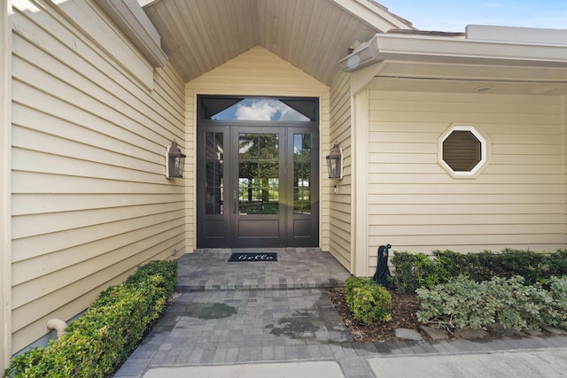 view of doorway to property