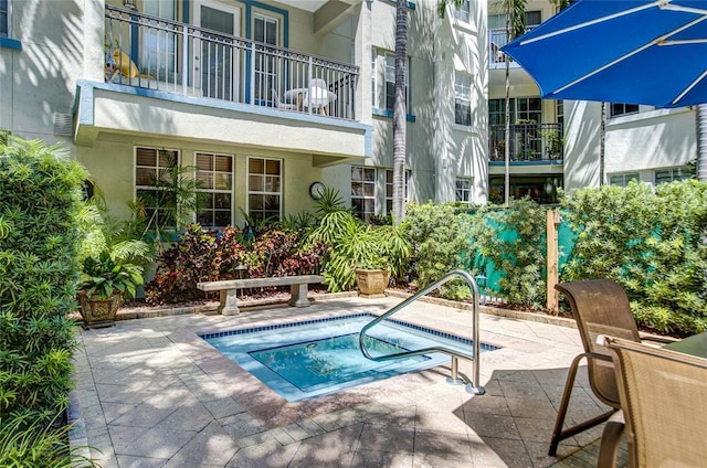 view of pool with a patio