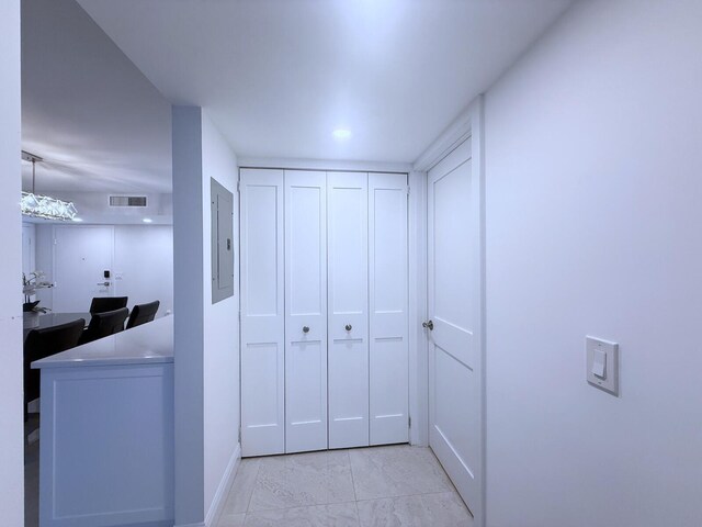 bedroom with ceiling fan, expansive windows, and access to outside