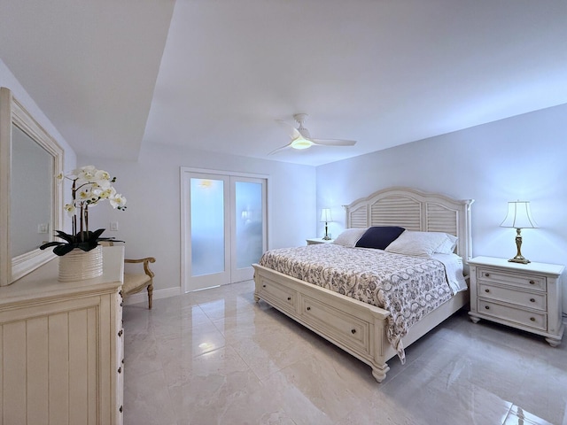 bedroom with ceiling fan