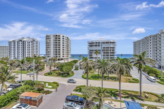 exterior space featuring a water view