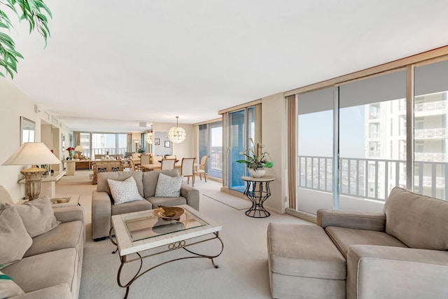 view of carpeted living room