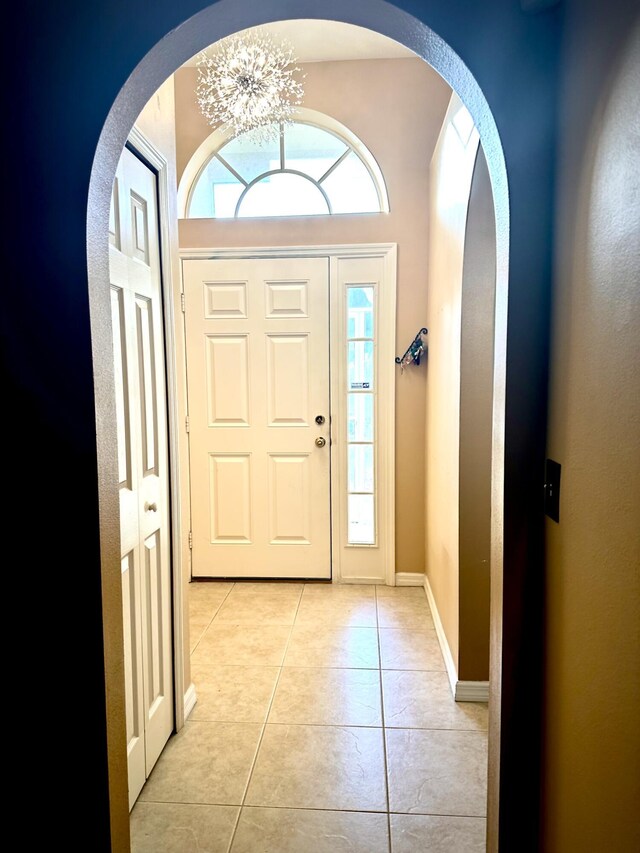 view of tiled entryway