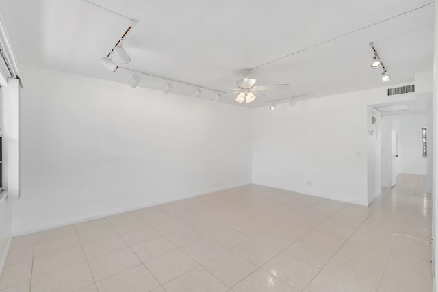 351 Preston I, Boca Raton, FL 33434 - empty room with rail lighting and ceiling fan