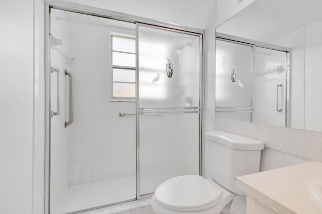 351 Preston I, Boca Raton, FL 33434 - bathroom with toilet, a shower stall, and vanity