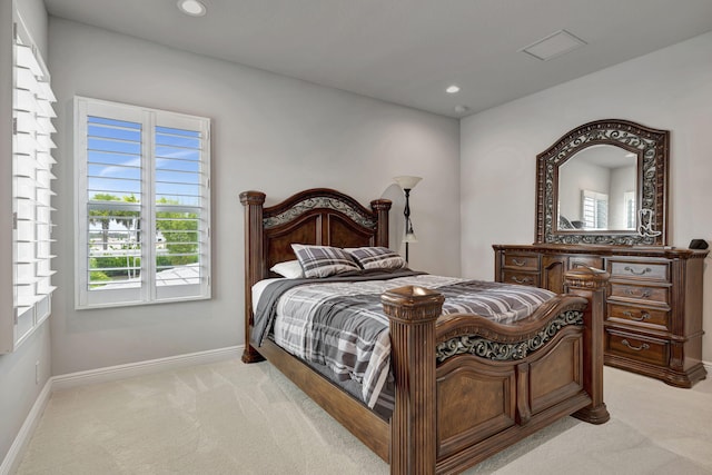 view of carpeted bedroom