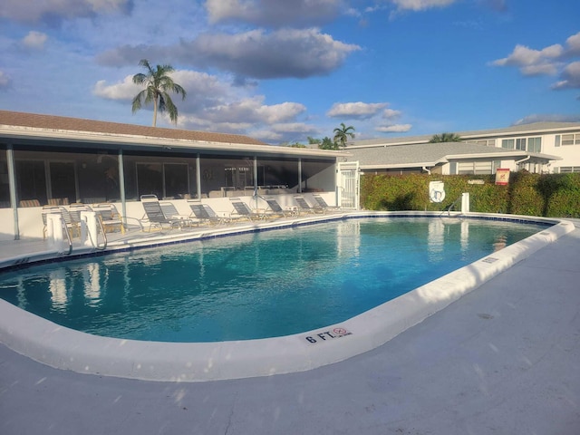 view of pool with a patio