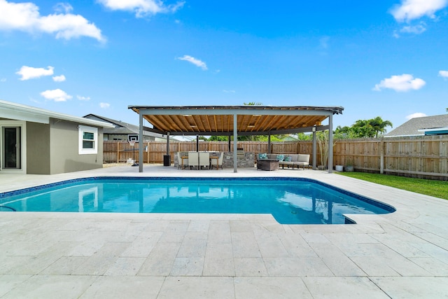 view of pool with a patio area