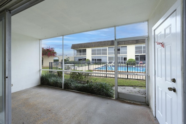 view of sunroom