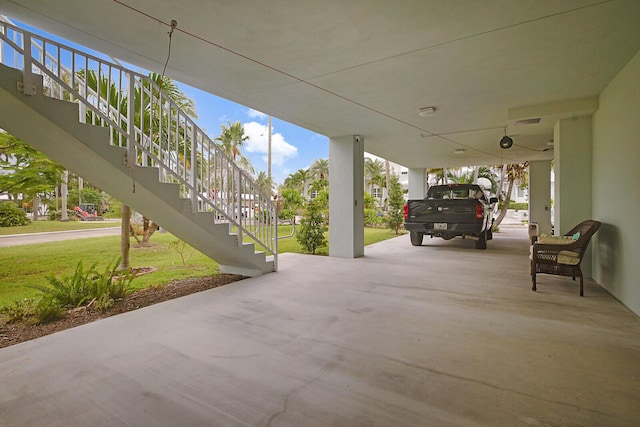 view of patio / terrace featuring a carport