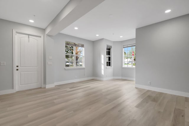 interior space featuring light wood-type flooring