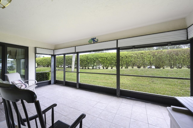 view of sunroom