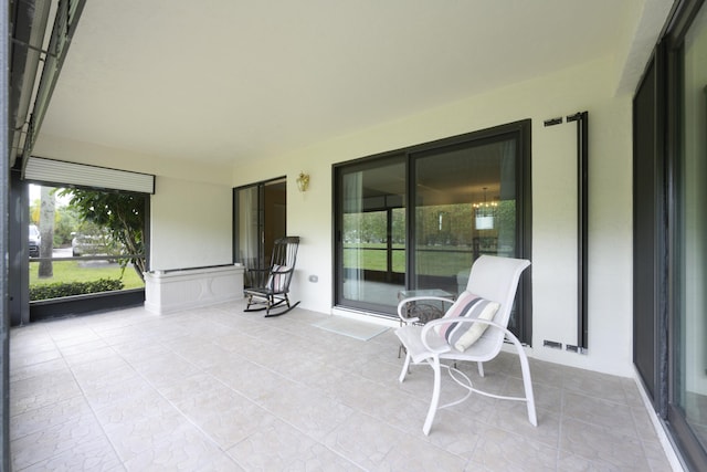 view of sunroom