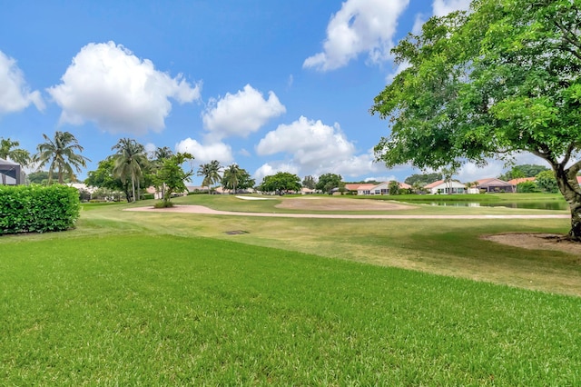 surrounding community featuring a lawn