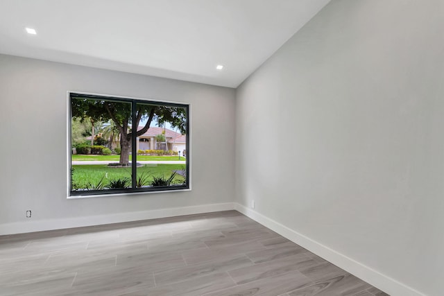 empty room featuring light hardwood / wood-style flooring