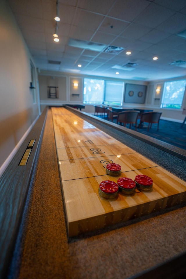 recreation room featuring plenty of natural light