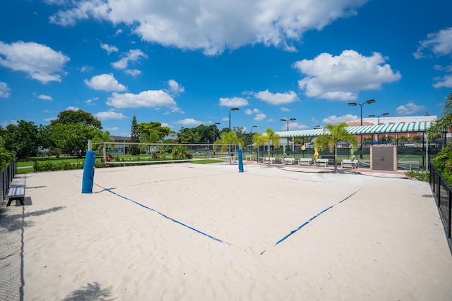 view of home's community with volleyball court