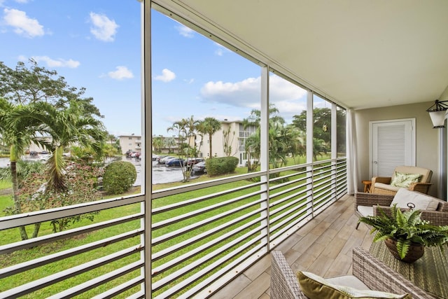 view of sunroom