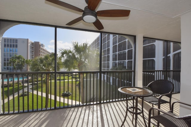 view of sunroom / solarium