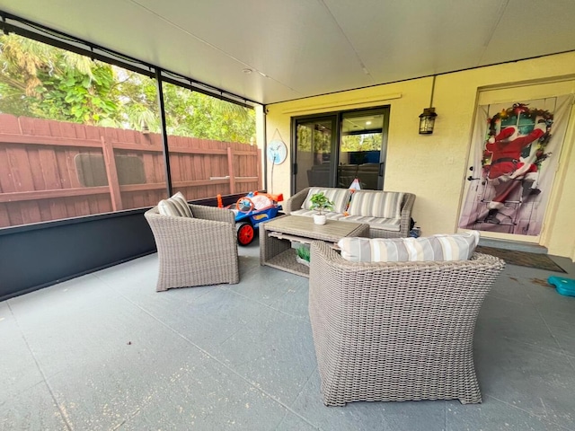 view of sunroom