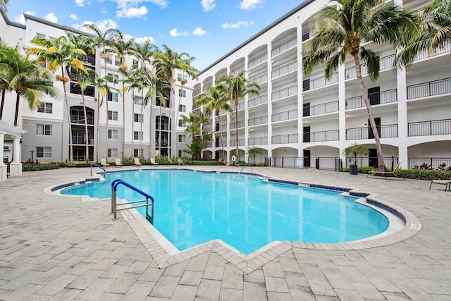 view of pool with a patio