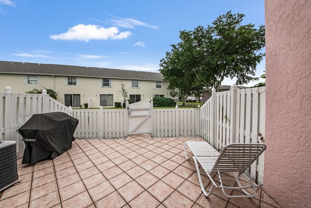 view of patio / terrace featuring central air condition unit