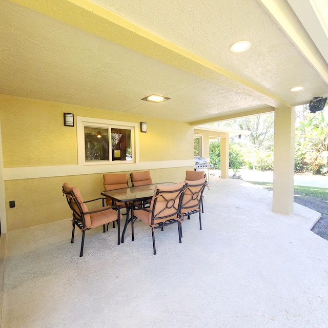 view of patio featuring grilling area