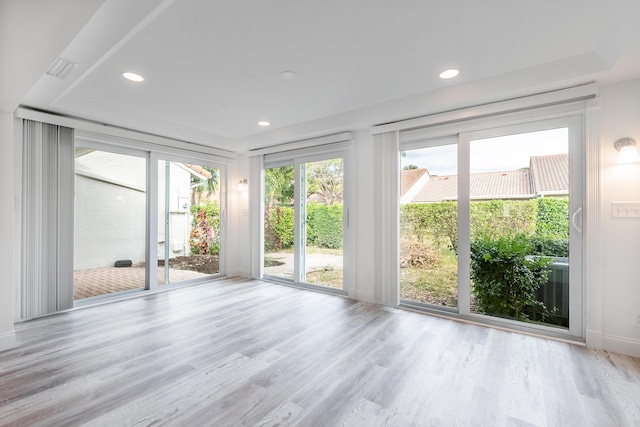 doorway featuring light hardwood / wood-style flooring