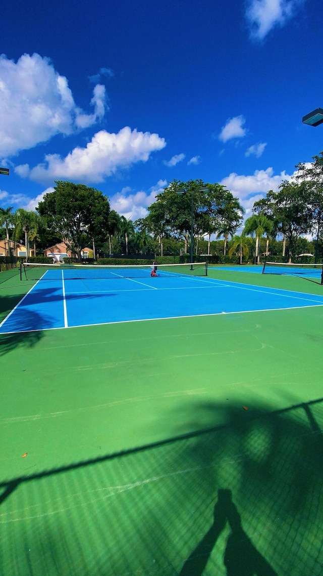 view of tennis court