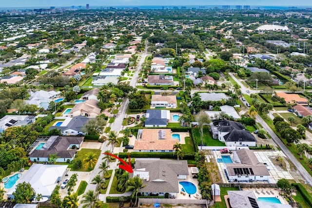 birds eye view of property