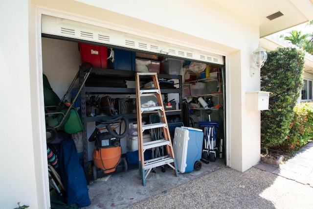 storage area featuring visible vents