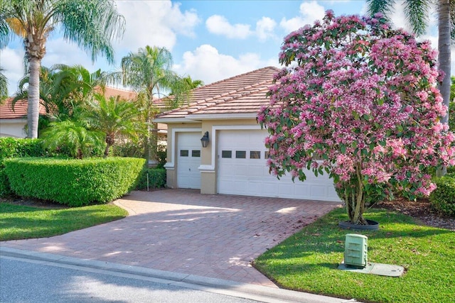 exterior space featuring a garage