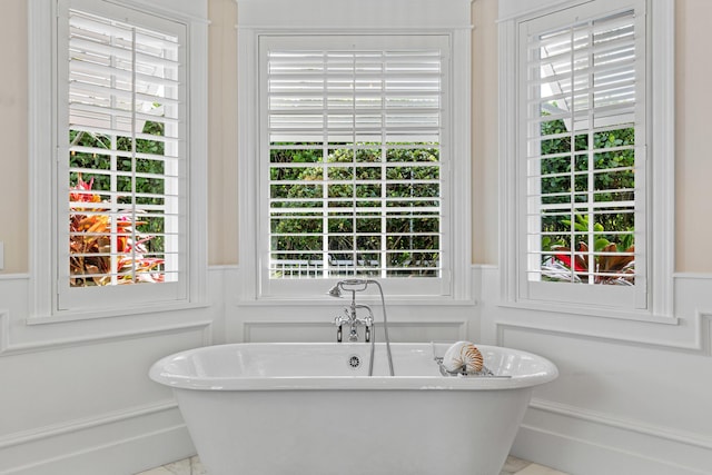 bathroom with a bath