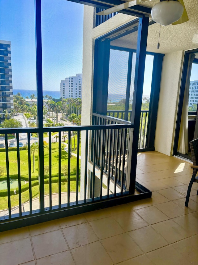 balcony featuring a view of city