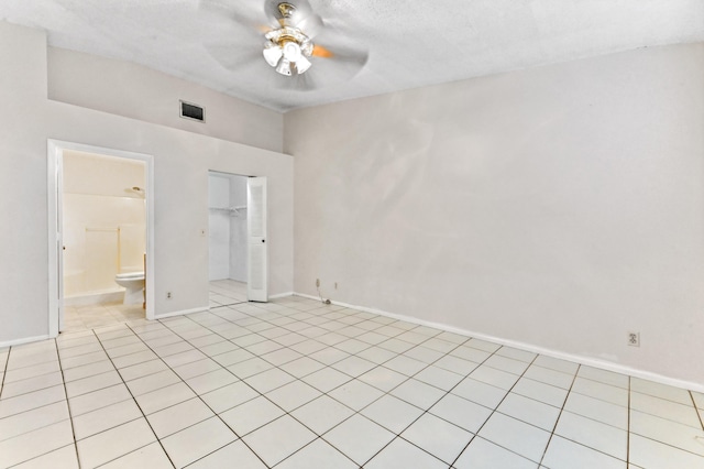 unfurnished room with ceiling fan