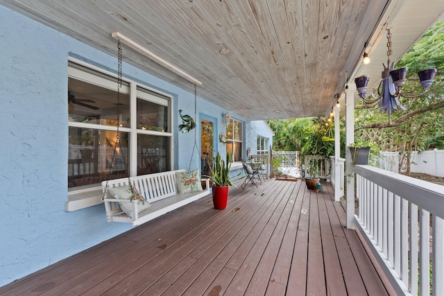 view of wooden deck