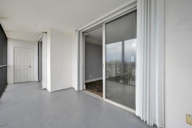 interior space featuring concrete flooring