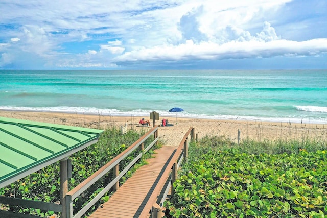 water view with a beach view