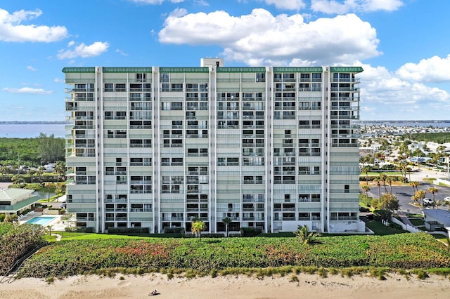 view of property with a water view