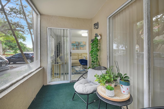 view of sunroom