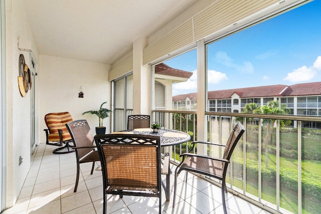 view of sunroom