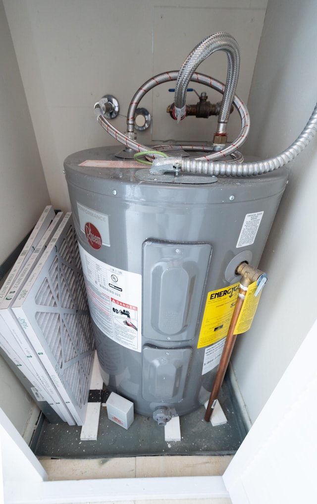 room details featuring water heater