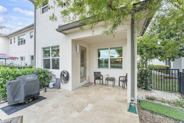 view of patio / terrace featuring area for grilling