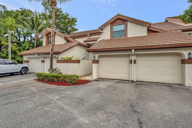 view of property with a garage