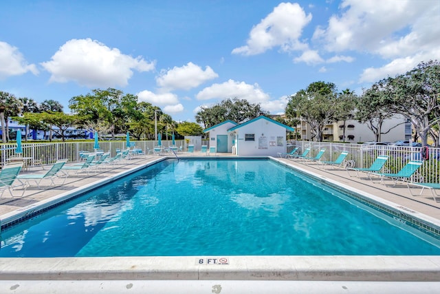 view of pool with a patio