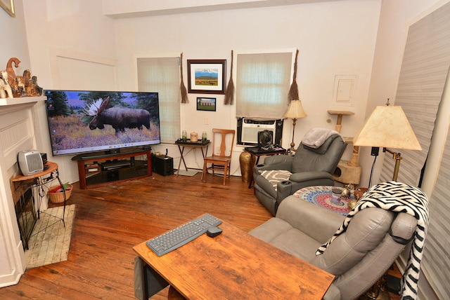 living room featuring hardwood / wood-style floors