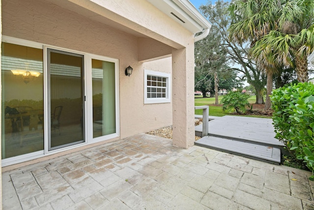 view of patio with a deck