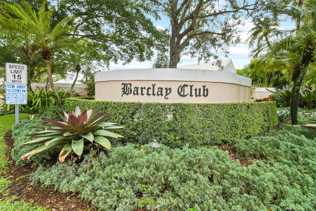 view of community sign